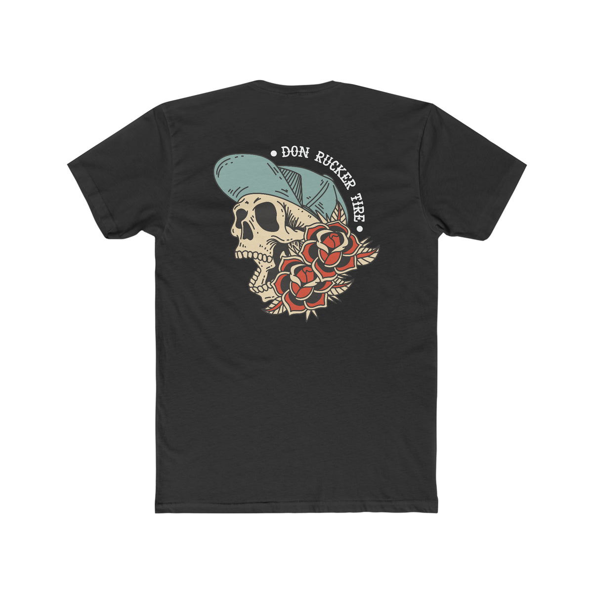 Skull Flat Bill: Cotton Crew Tee