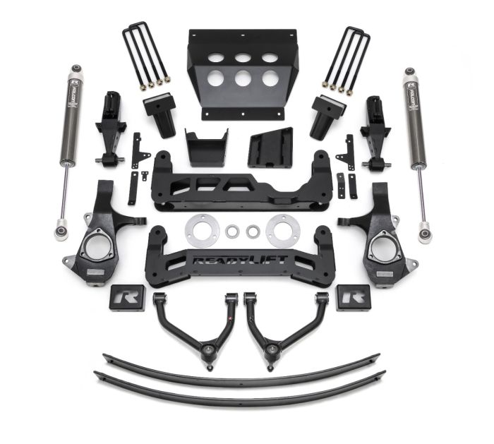 9" LIFT KIT - GM SILVERADO / SIERRA 1500 - 2014-2016 W/ CAST STEEL SUSPENSION WITH FALCON 1.1 MONOTUBE SHOCKS 44-34910