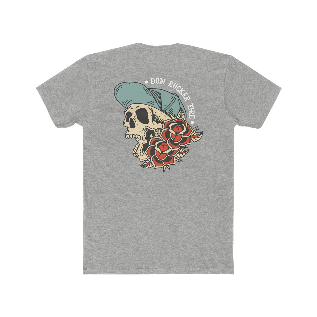 Skull Flat Bill: Cotton Crew Tee