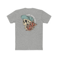 Skull Flat Bill: Cotton Crew Tee