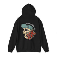 Skull Flat Bill: Hooded Sweatshirt Black